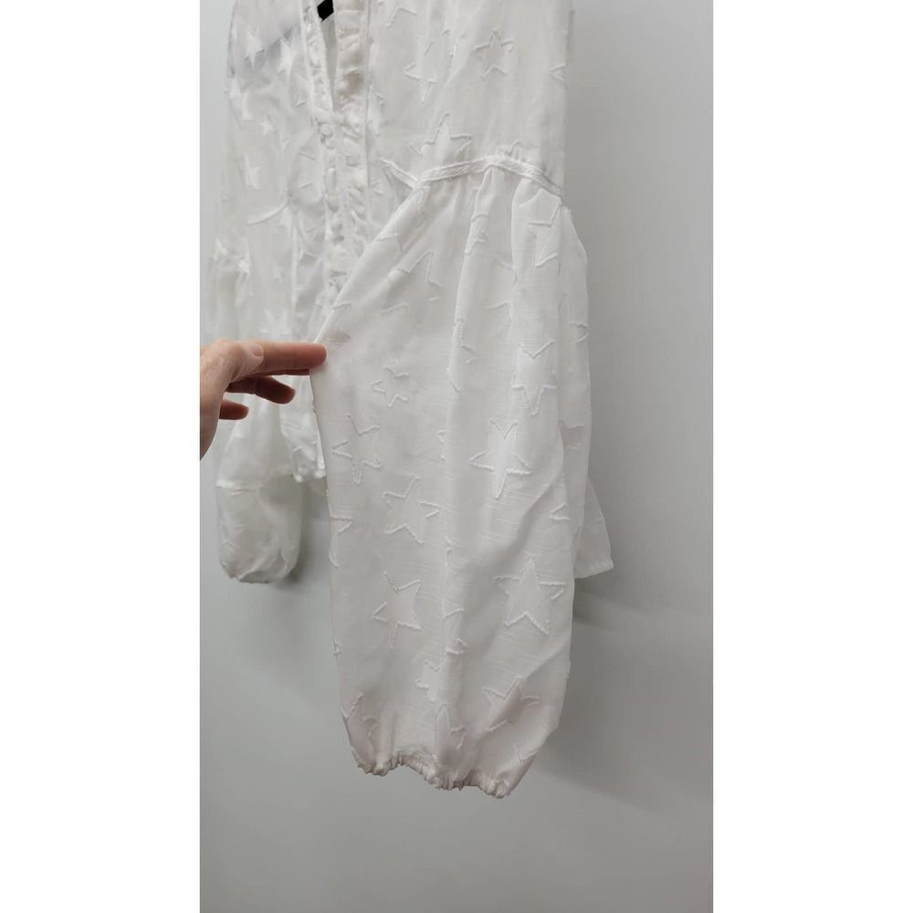 Ivory Ruffle Top Sheer Medium - Picture 3 of 6